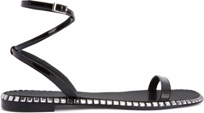 Giuseppe Zanotti Bellatriks flat sandals Black