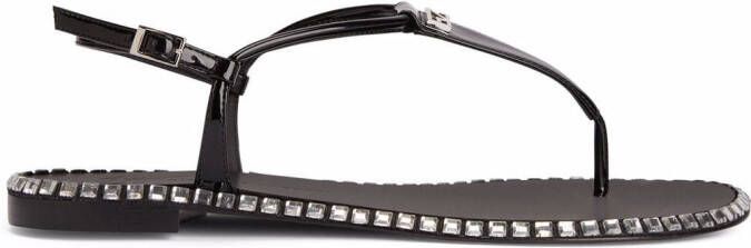 Giuseppe Zanotti Bellatriks T-bar studded sandals Black