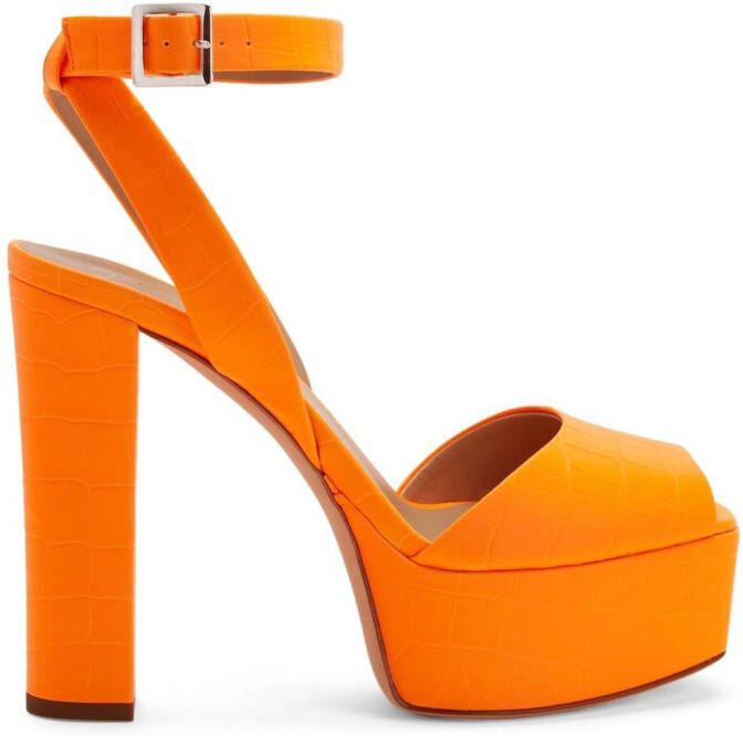 Giuseppe Zanotti 120mm Betty platform sandals Orange