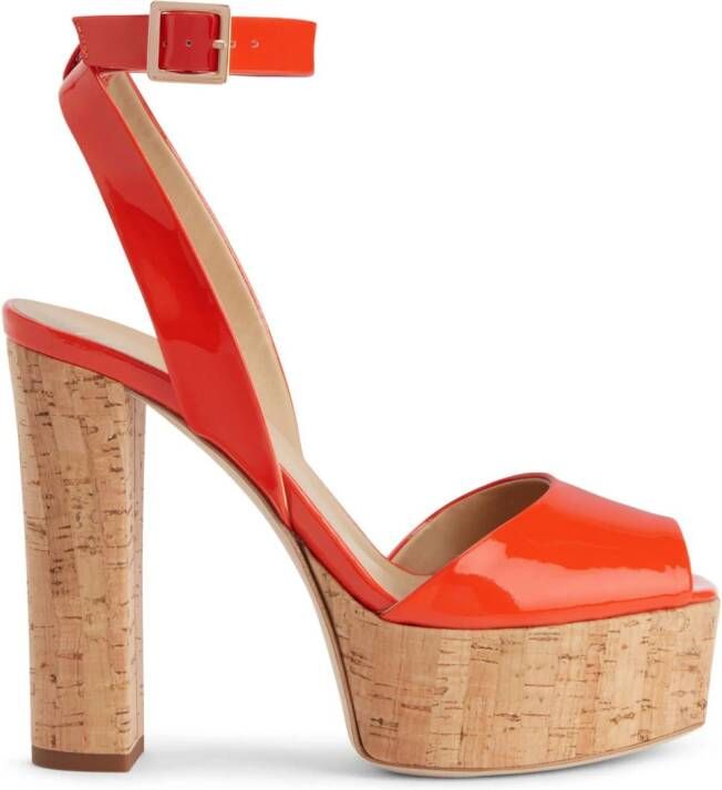 Giuseppe Zanotti 120mm Betty platform sandals Orange