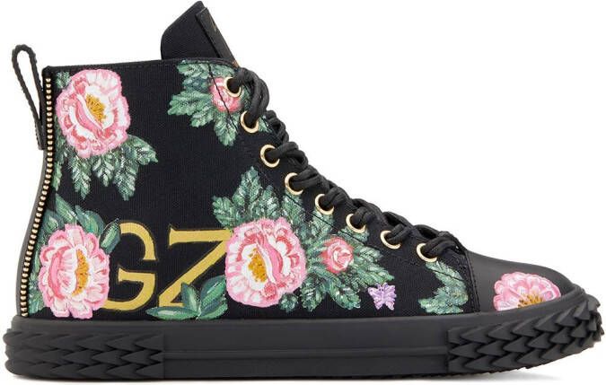 Giuseppe Zanotti Blabber floral high-top sneakers Black