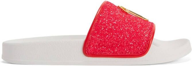 Giuseppe Zanotti Brett glitter slides Pink