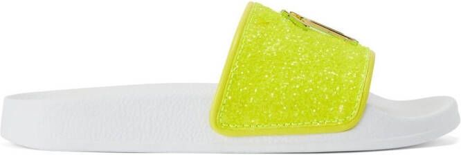 Giuseppe Zanotti Brett glitter slides Yellow