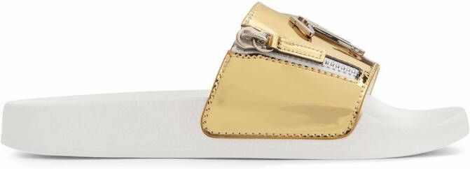 Giuseppe Zanotti Brett Zip slides Gold