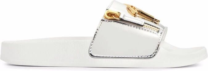 Giuseppe Zanotti Brett Zip slides Silver