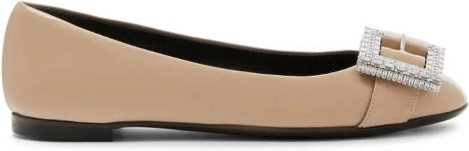 Giuseppe Zanotti Miss Buckle ballerina shoes Neutrals