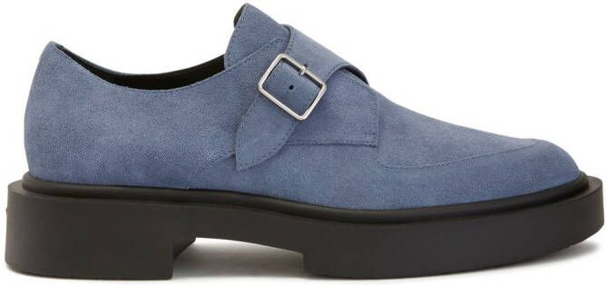 Giuseppe Zanotti buckled suede shoes Blue