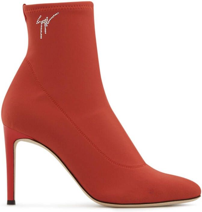 Giuseppe Zanotti 90mm Carlee ankle boots Orange