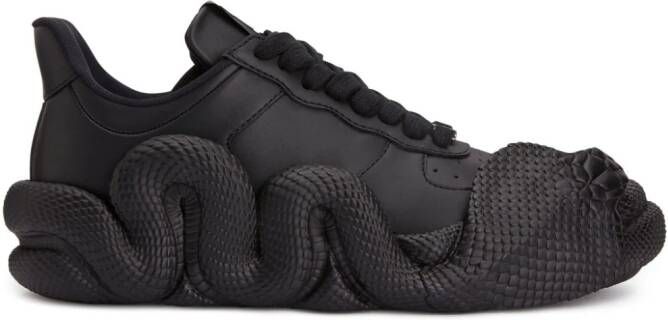 Giuseppe Zanotti Cobras 3D-detail low-top sneakers Black