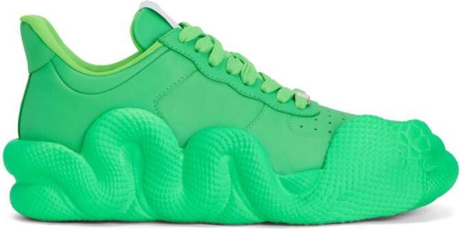 Giuseppe Zanotti Cobras snake-wrapped sneakers Green