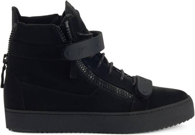 Giuseppe Zanotti Coby cotton high-top sneakers Black