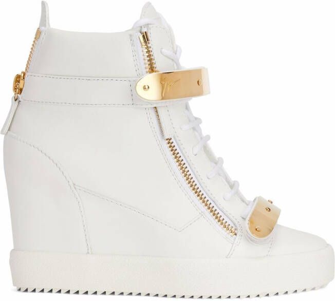 Giuseppe Zanotti Coby wedge-heel sneakers White