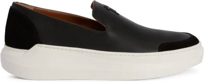 Giuseppe Zanotti Conley logo-lettering loafers Black