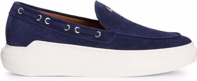 Giuseppe Zanotti Conley navy loafers Blue