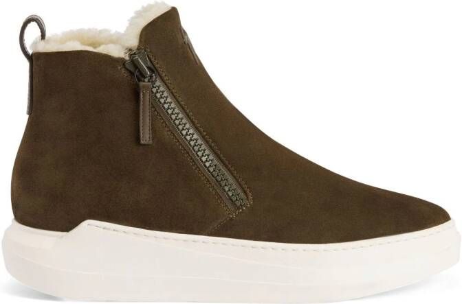 Giuseppe Zanotti Conley zip-up boots Brown