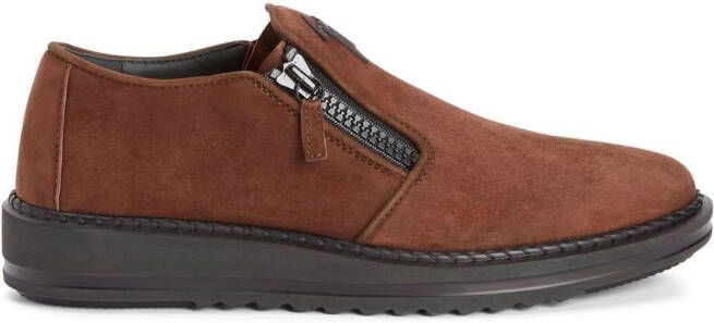 Giuseppe Zanotti Cooper logo-plaque loafers Brown