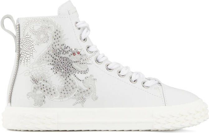Giuseppe Zanotti Blabber crystal-embellished high-top sneakers White