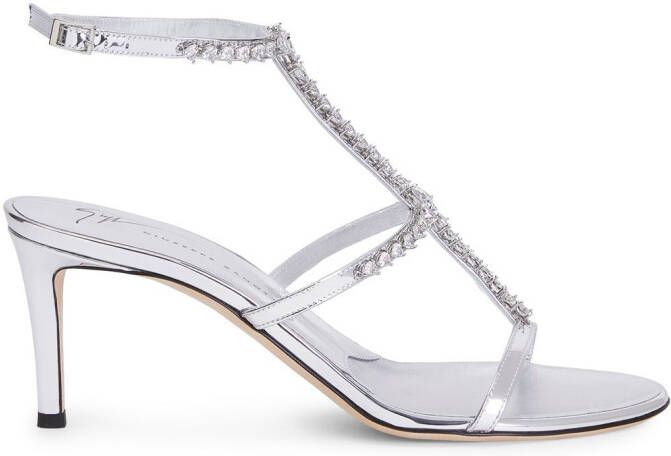 Giuseppe Zanotti 70mm Minnah sandals Silver