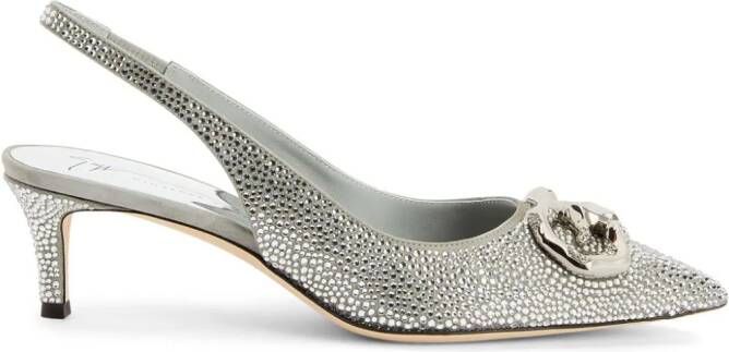 Giuseppe Zanotti Cyprienne 50mm pumps Silver