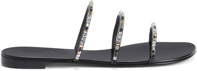 Giuseppe Zanotti Dark Colorful embellished sandals Black