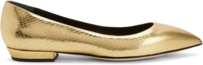 Giuseppe Zanotti Dhalia ballerina shoes Gold