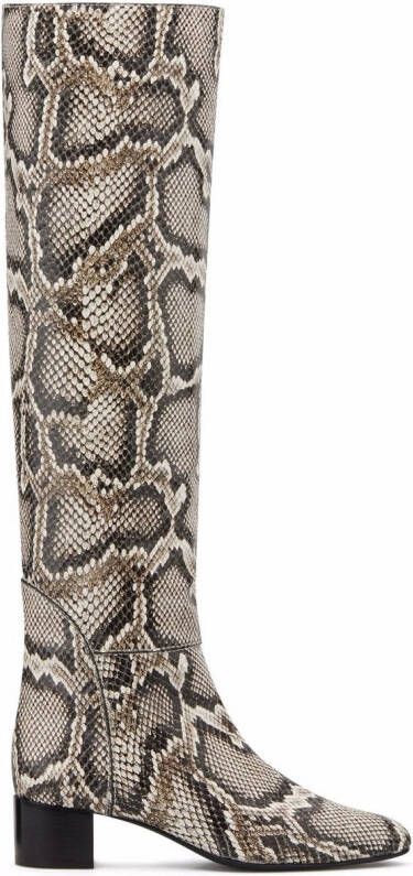 Giuseppe Zanotti Doreen snakeskin-effect boots Brown