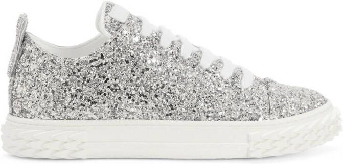 Giuseppe Zanotti Ecoblabber glitter low-top sneakers Grey