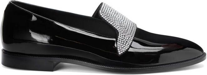 Giuseppe Zanotti Eflamm crystal-embellished loafers Black