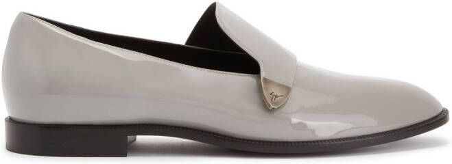 Giuseppe Zanotti Eflamm patent-leather loafers Grey