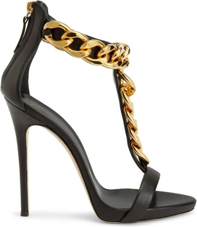 Giuseppe Zanotti 120mm Elsie chain sandals Black