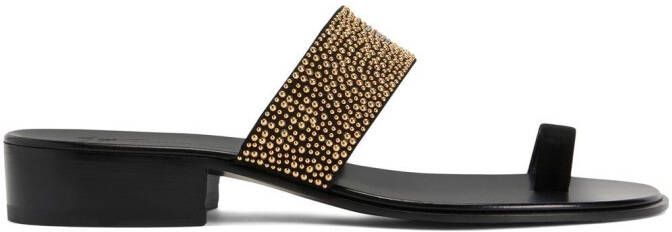Giuseppe Zanotti Emerick studded sandals Black