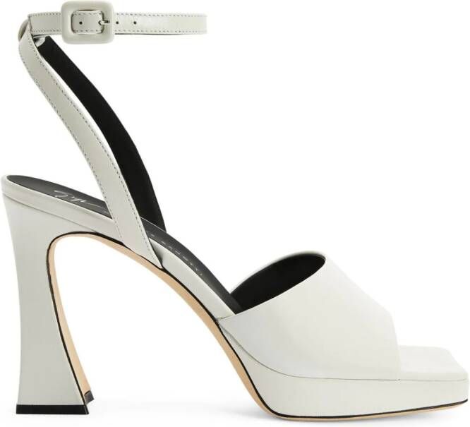 Giuseppe Zanotti Emiyle 100mm leather sandals White