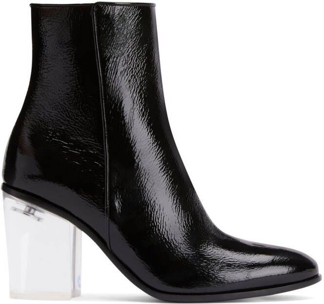Giuseppe Zanotti 80mm Enriette Plexy ankle boots Black