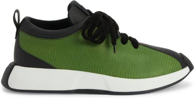 Giuseppe Zanotti Ferox panelled leather sneakers Green