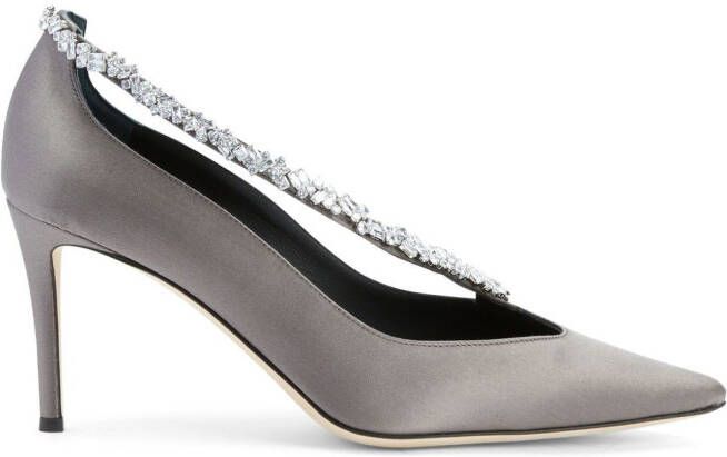 Giuseppe Zanotti Filipa crystal-embellished pumps Grey
