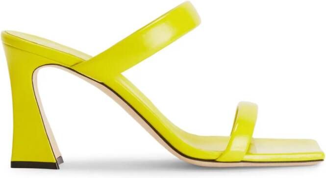 Giuseppe Zanotti 85mm Flaminia leather sandals Yellow