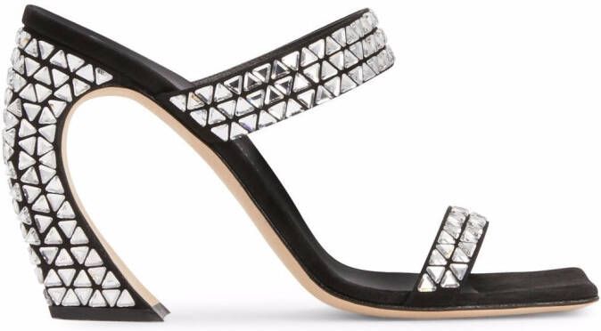 Giuseppe Zanotti 105mm Flaminia Glare sandals Black