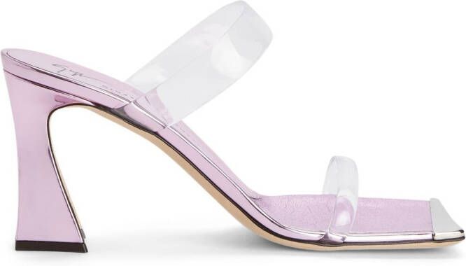 Giuseppe Zanotti 85mm Flaminia Plexi sandals Pink