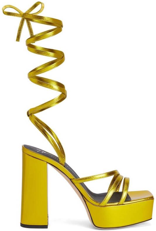 Giuseppe Zanotti 120mm Flavienne platform sandals Gold