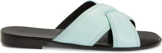 Giuseppe Zanotti Flavio leather sandals Blue