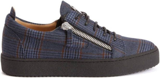 Giuseppe Zanotti Frankie check-pattern sneakers Blue