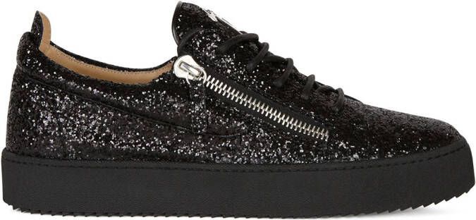 Giuseppe Zanotti Frankie glitter low-top sneakers Black