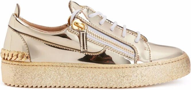Giuseppe Zanotti Frankie gold sneakers
