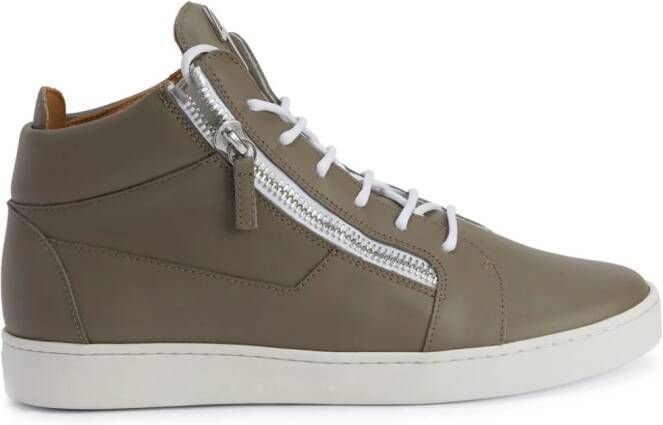 Giuseppe Zanotti Frankie leather high-top sneakers Green