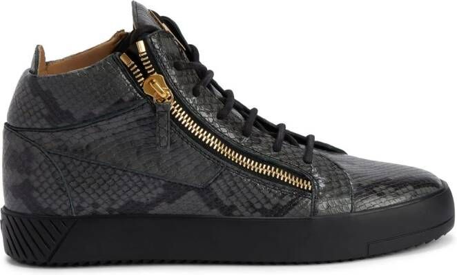 Giuseppe Zanotti Frankie leather high-top sneakers Grey