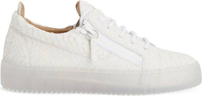 Giuseppe Zanotti Frankie leather sneakers White