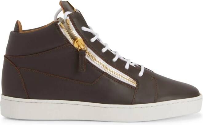 Giuseppe Zanotti Frankie logo-plaque sneakers Brown