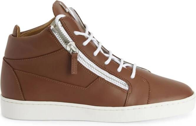 Giuseppe Zanotti Frankie logo-plaque sneakers Brown