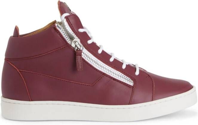 Giuseppe Zanotti Frankie logo-plaque sneakers Red