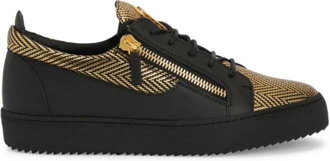 Giuseppe Zanotti Frankie metallic-finish sneakers Black